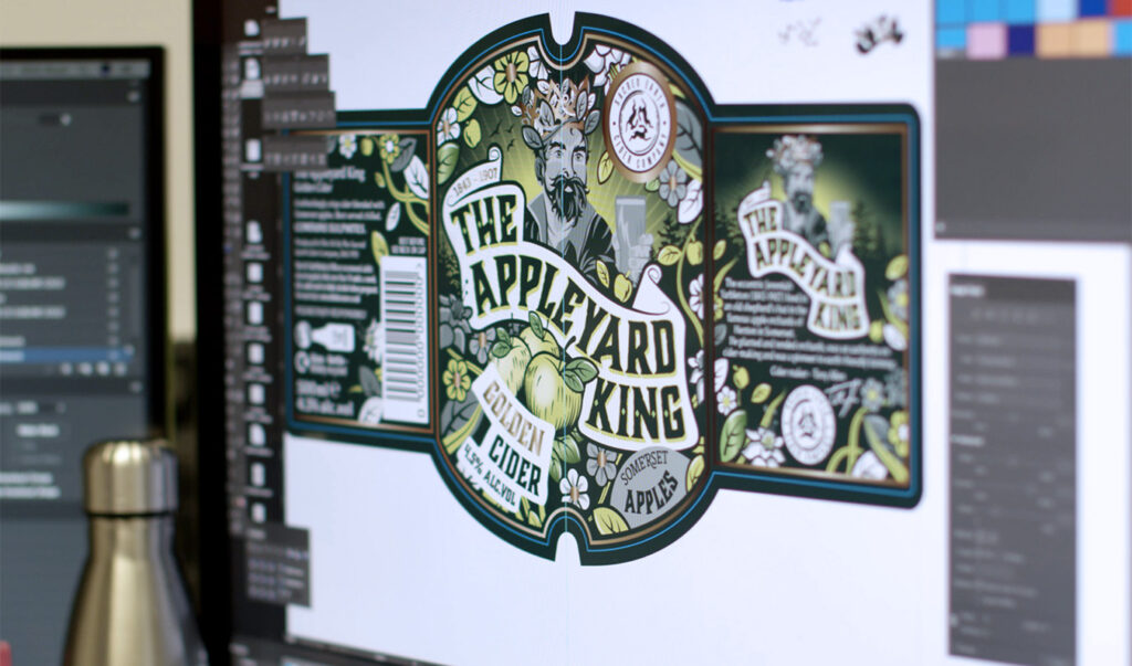 The Appleyard King cider label displayed on a computer screen