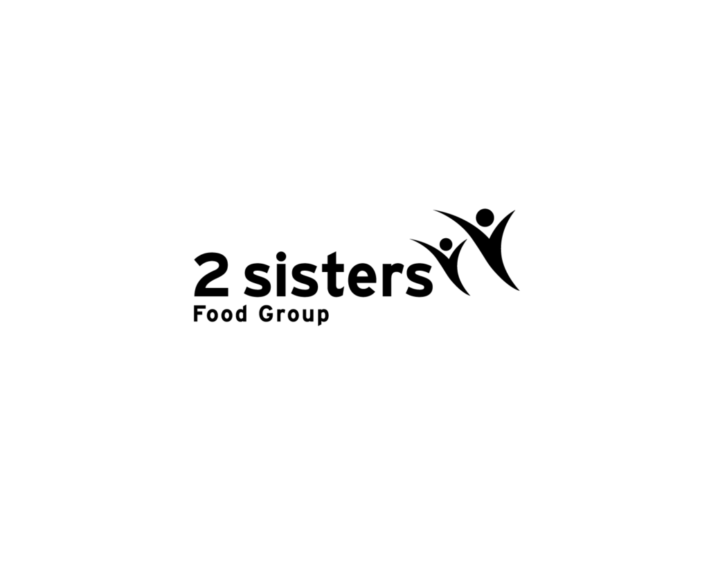 2 Sisters logo in white.